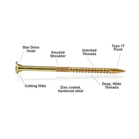 Gold Star Screws - 2in - 2