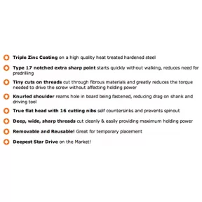 Gold Star Screws - 2in - 1