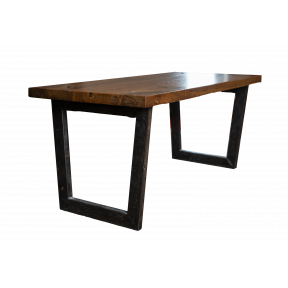 Bench/Table with Metal Legs - 0
