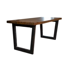 Bench/Table with Metal Legs - 0