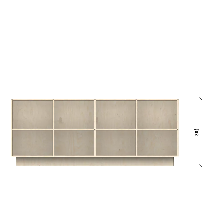 Backless Tall Bench Cubbie E - 2